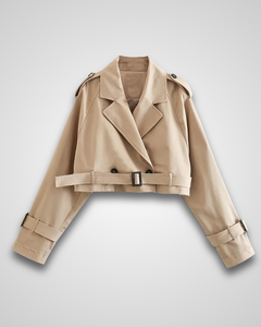 Cropped Trenchjacke
