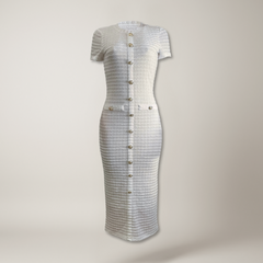 Midi 'Old Money' Strickkleid