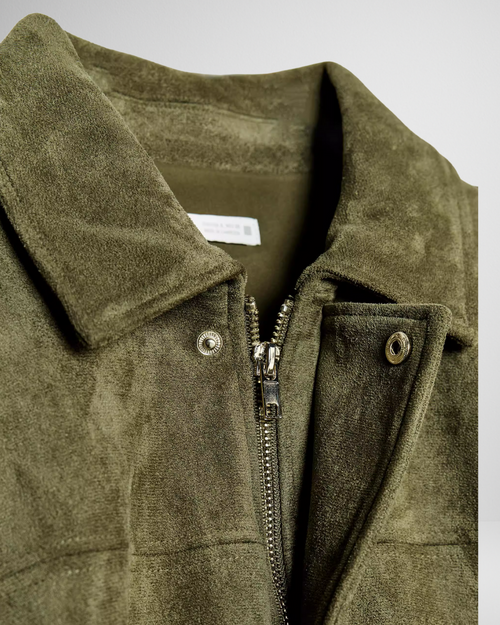 Oversize Wildlederimitat-Jacke