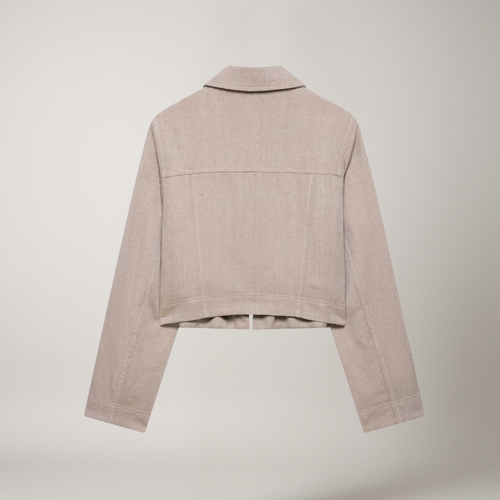 Cropped Beige Kurzjacke