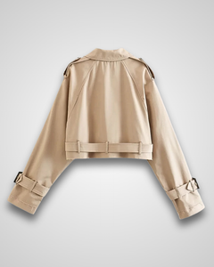 Cropped Trenchjacke