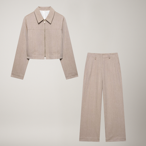 Cropped Beige Kurzjacke