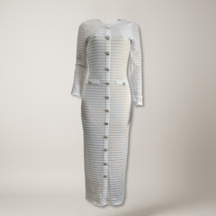 Midi 'Old Money' Strickkleid