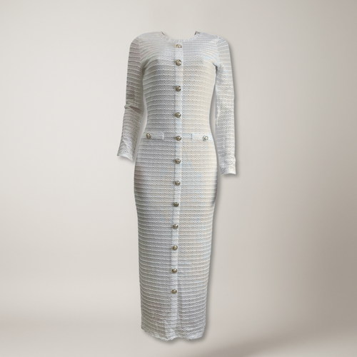 Midi 'Old Money' Strickkleid