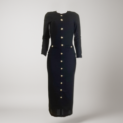 Midi 'Old Money' Strickkleid