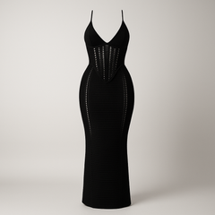 Knitted dress with cleavage (Boho Chic)