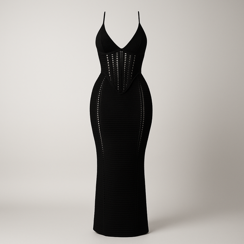 Strickkleid mit Dekolleté (Boho Chic)