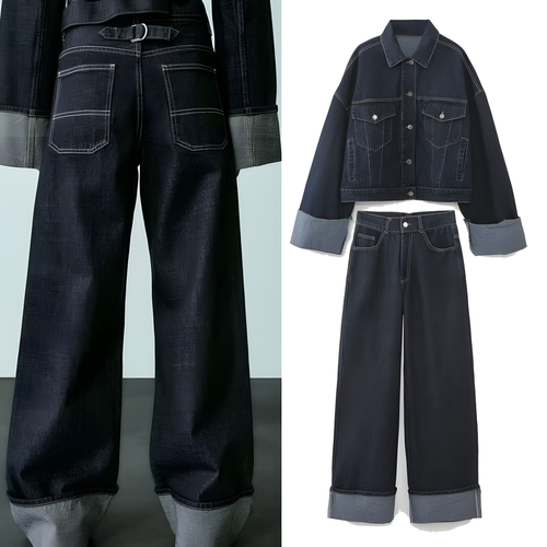 Oversized Denim Suit