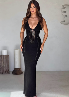 Knitted dress with cleavage (Boho Chic)