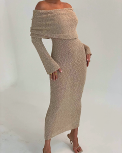 Odysée Off-Shoulder Strickkleid
