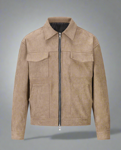 Herrenjacke aus Velourslederoptik