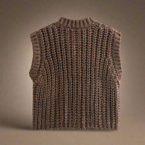 BROWN CHUNKY VEST - Primo Odysee