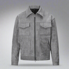 Herrenjacke aus Velourslederoptik