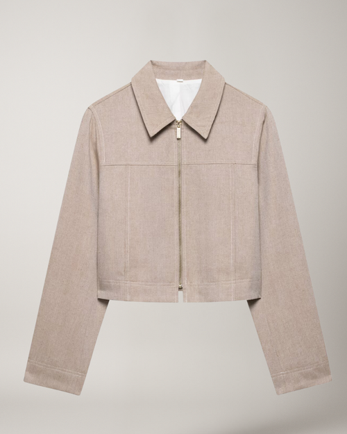 Cropped Beige Kurzjacke